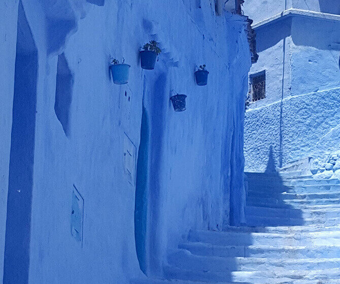 calles azules Chaouen
