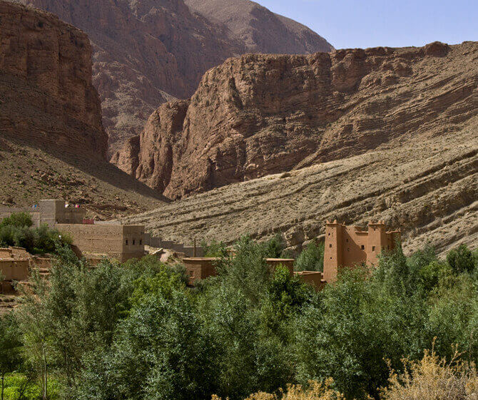 kasbah in Atlas Mountains
