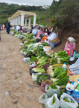 market in Tangier road