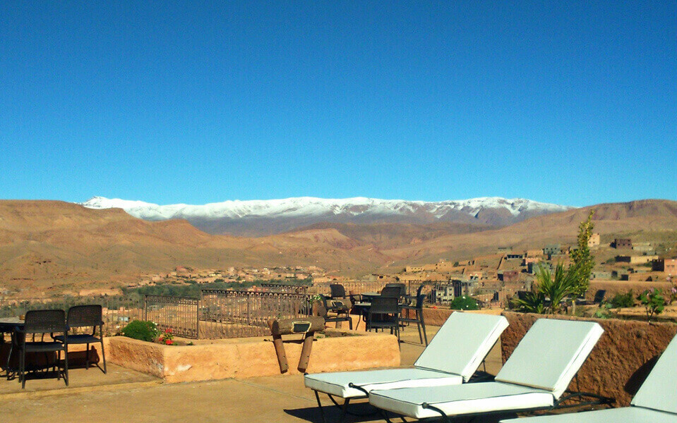 vista paisaje del Atlas en hotel Dades 